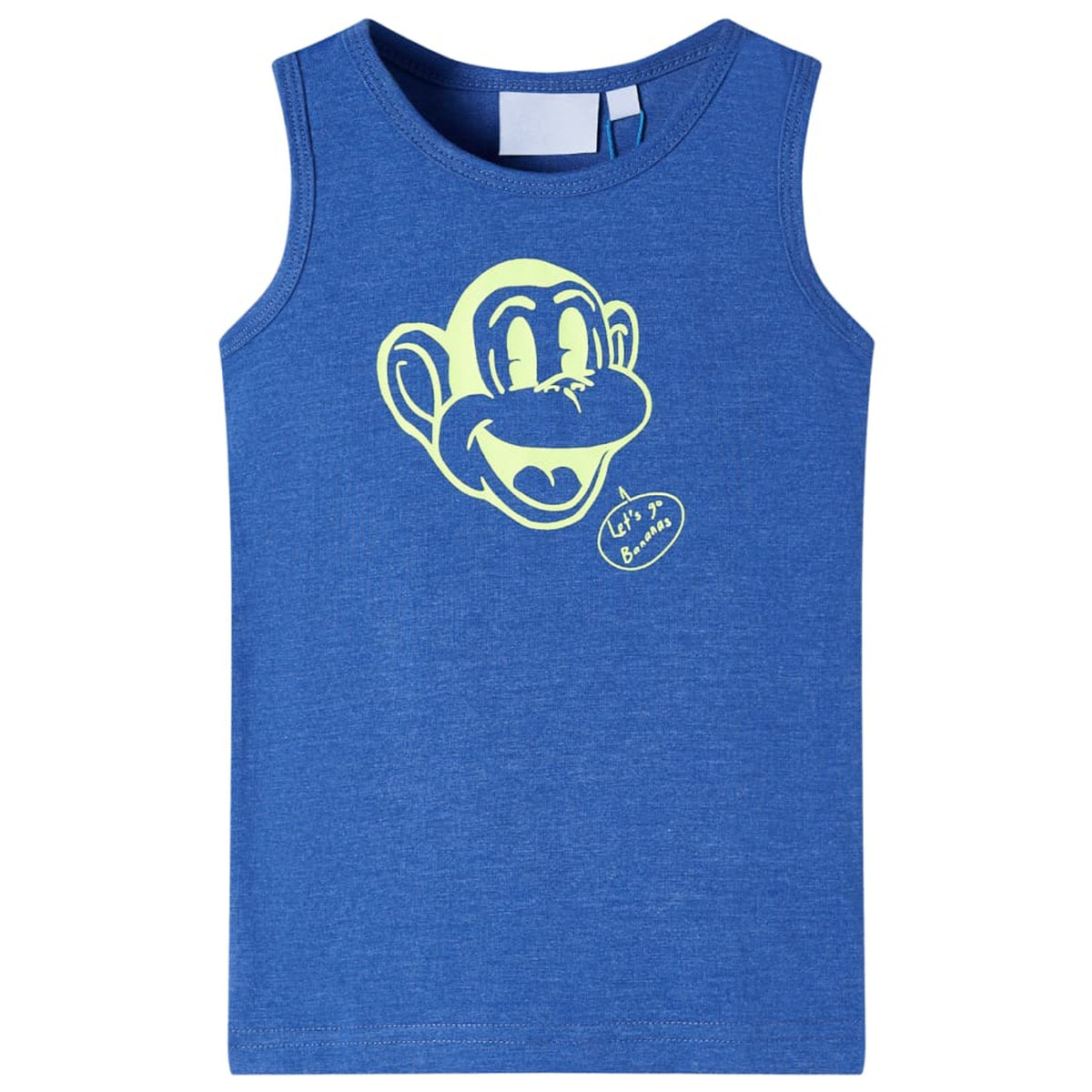 Kids'Tank Top Melange Cotton Blue Melange 116 Kids Clothing Children's Wear