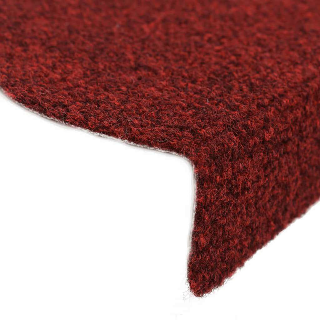 Stair Mats Self-Adhesive Bordeaux Half Needle-Punched Fabric (100% Bordeaux