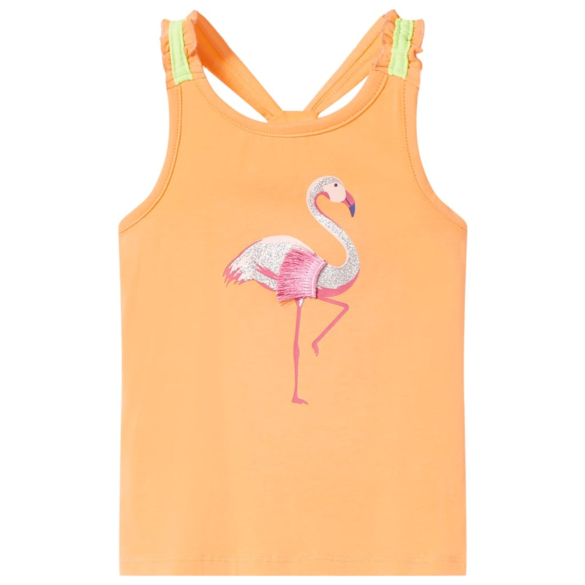 Kids'Tank Top Bright Cotton Bright Orange 116 Kids Clothing Children's Wear