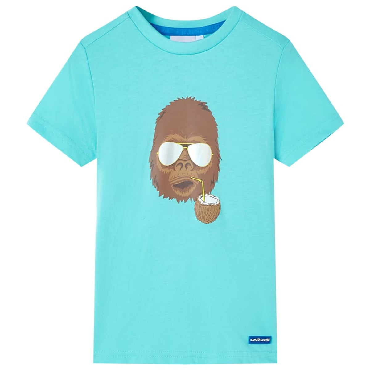 Kids T-Shirt Cotton Aqua 140 Children's Top Kids Clothing Kids Wear Kids' Tops