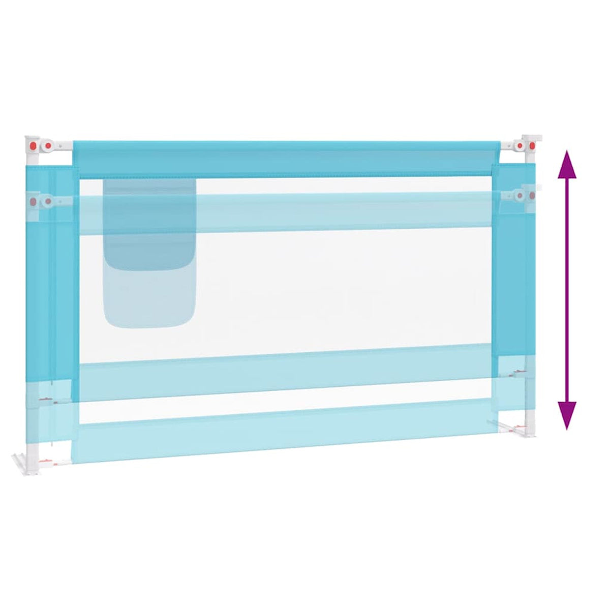 Toddler Safety Bed Rail Fabric (100% Polyester) Blue 140 x 25 x 95 cm Bedguard