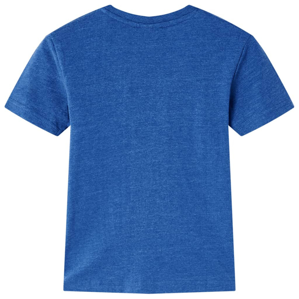 Kids T-Shirt Cotton Dark Blue Melange 140 Children's Top Kids Variant 2