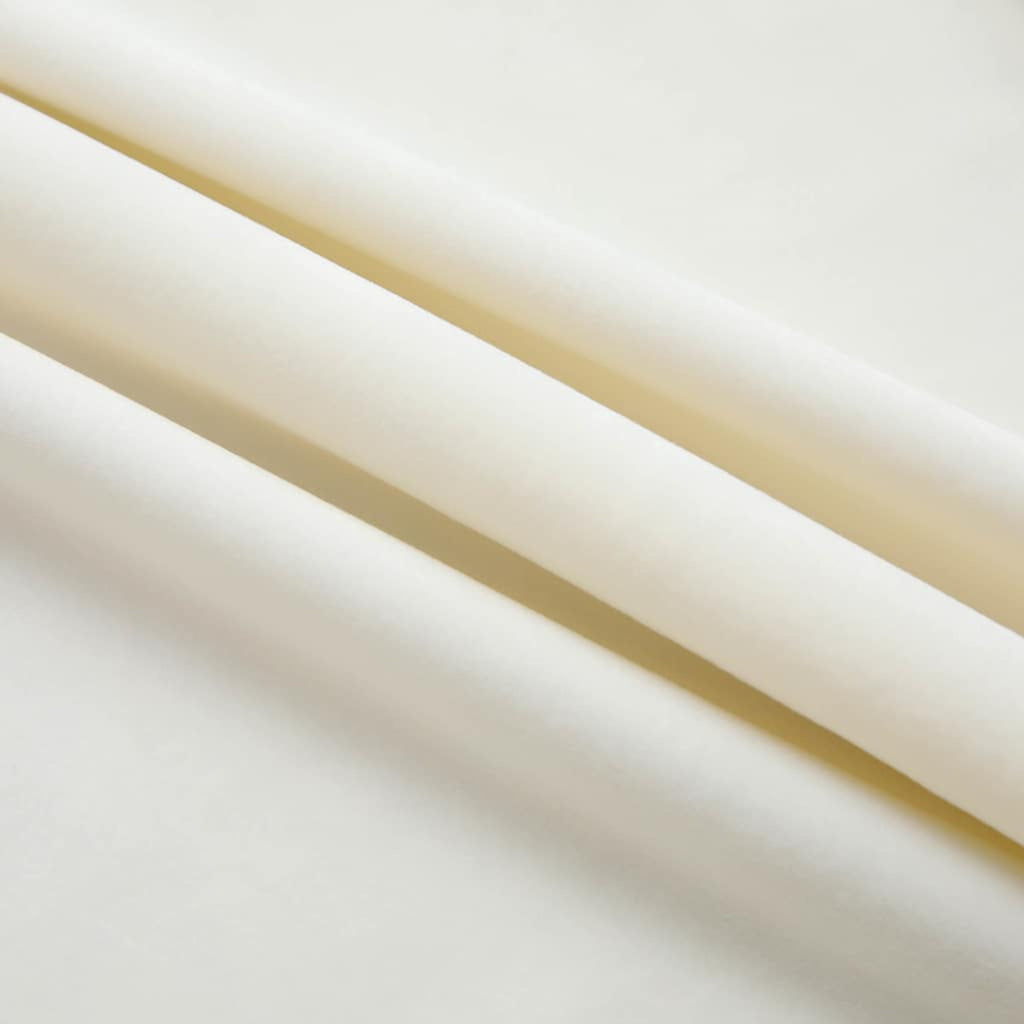 Blackout Curtain Velvet Cream 140 x 175 cm Window Dressing Home Variant 2