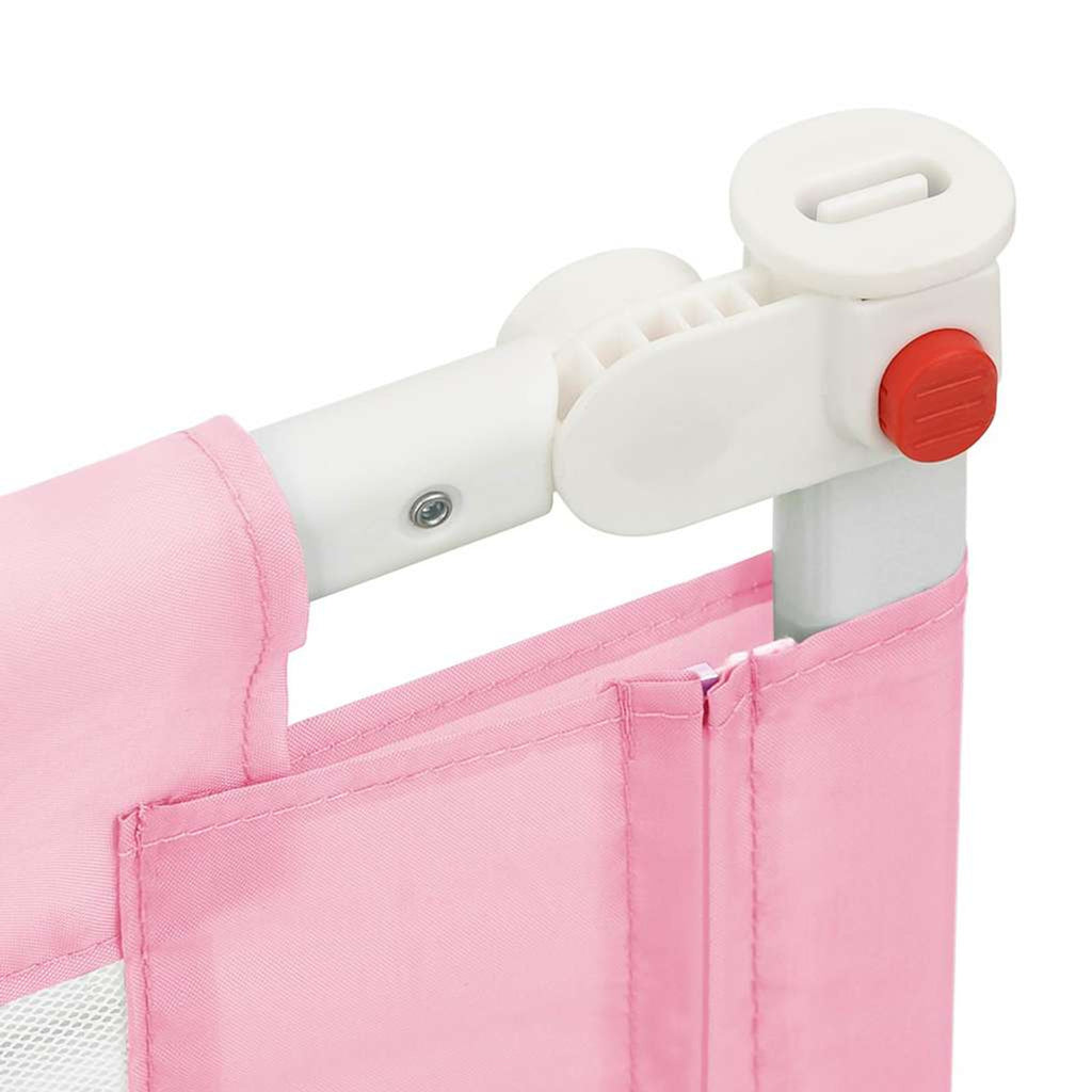 Toddler Safety Bed Rail Fabric (100% Polyester) Pink 190 x 25 x 95 cm Bedguard