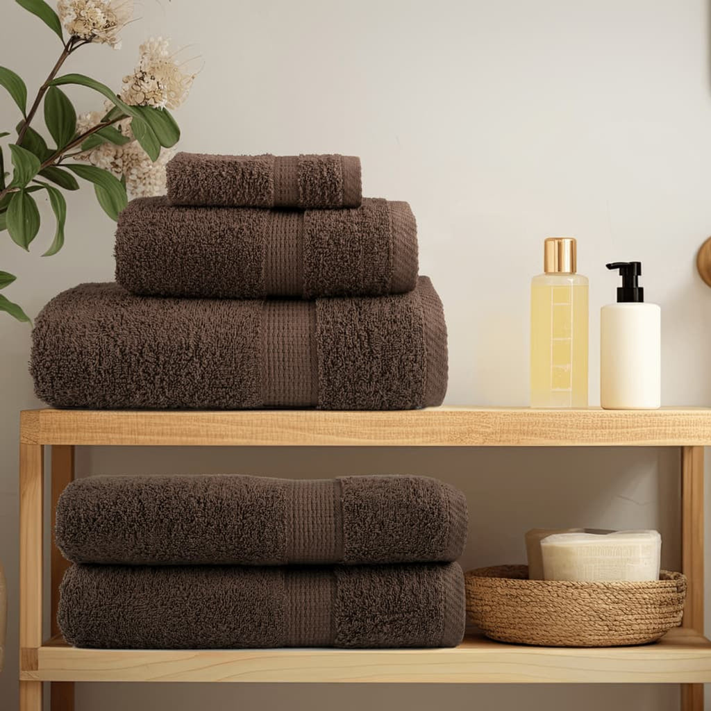 Towel Cotton Brown 140 x 70 cm Bathroom Bath Linen Home Towels 10 Variant 2