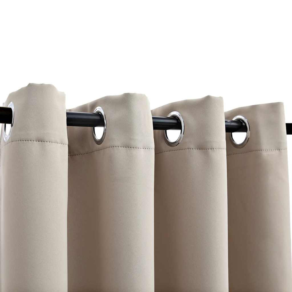 Blackout Curtain Polyester Beige 290 x 245 cm Window Dressing Home Furnishings