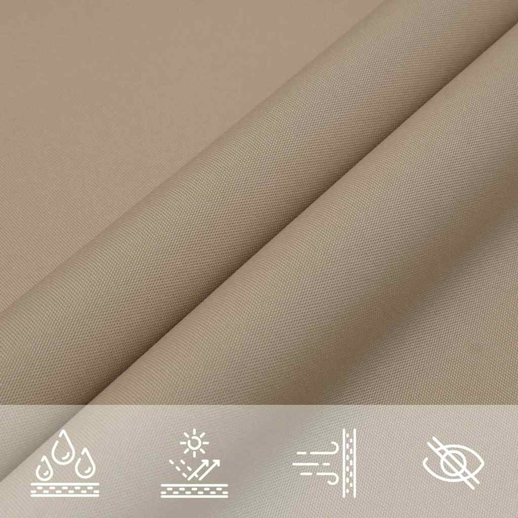 Sunshade Sail Oxford Fabric Taupe Water Resistant UV Resistant 600 x 600 cm