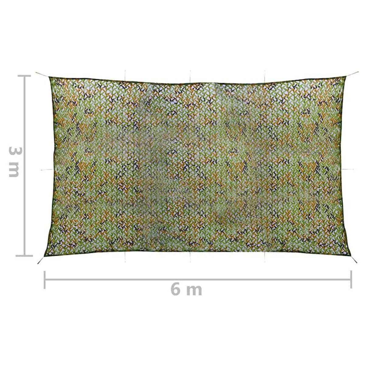 Camouflage Net Oxford Fabric Green UV Resistant With Storage 600 x 300 cm Bag