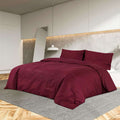 Duvet Cover Cotton Bordeaux 220 x 240 cm Bedding Bed Linen Bedroom Quilt