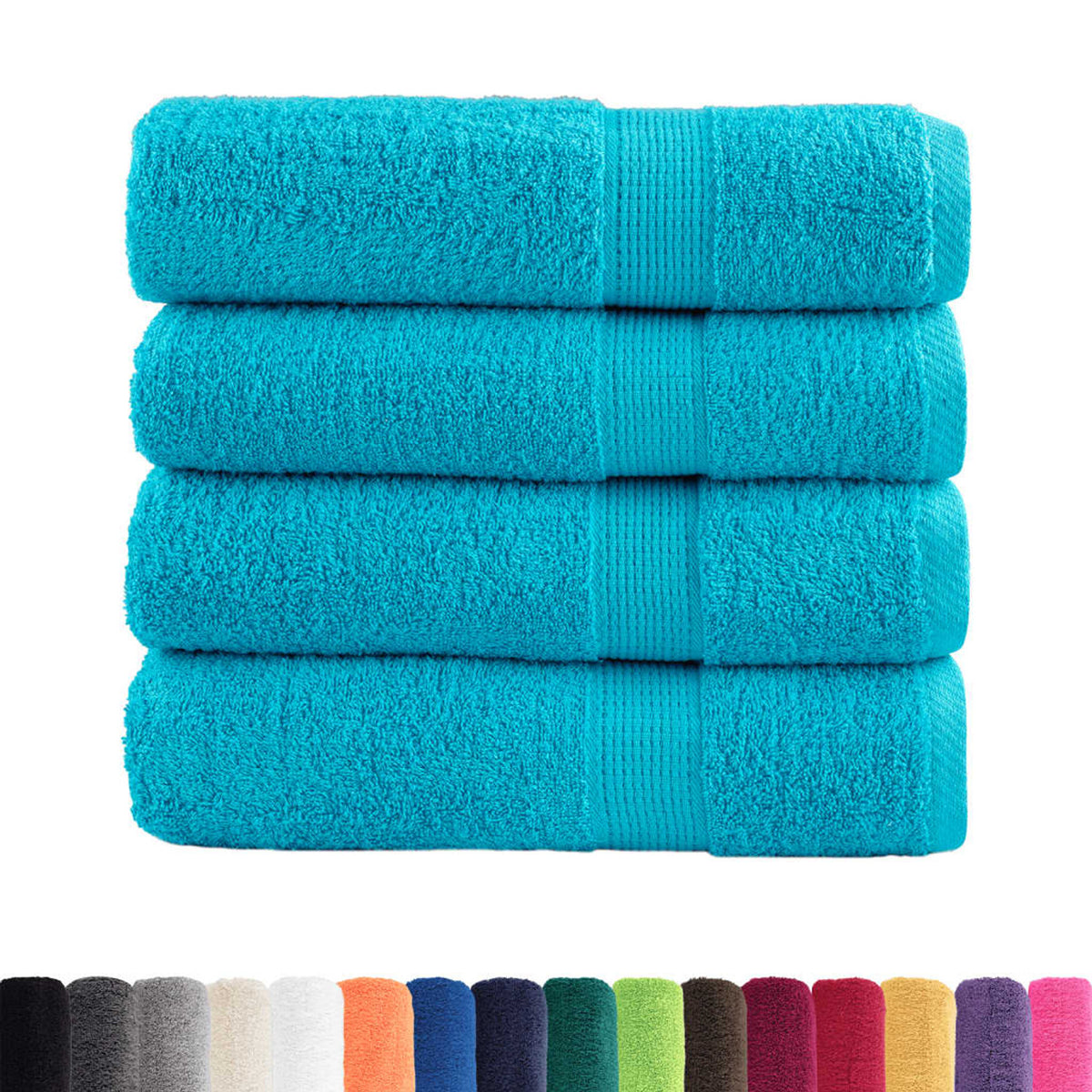 Towel Cotton Turquoise 150 x 100 cm Bathroom Bath Linen Home Towels Variant 2