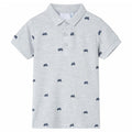 Kids'Polo Shirt Melange Cotton Grey Melange 92 Kids Clothing Children's Wear