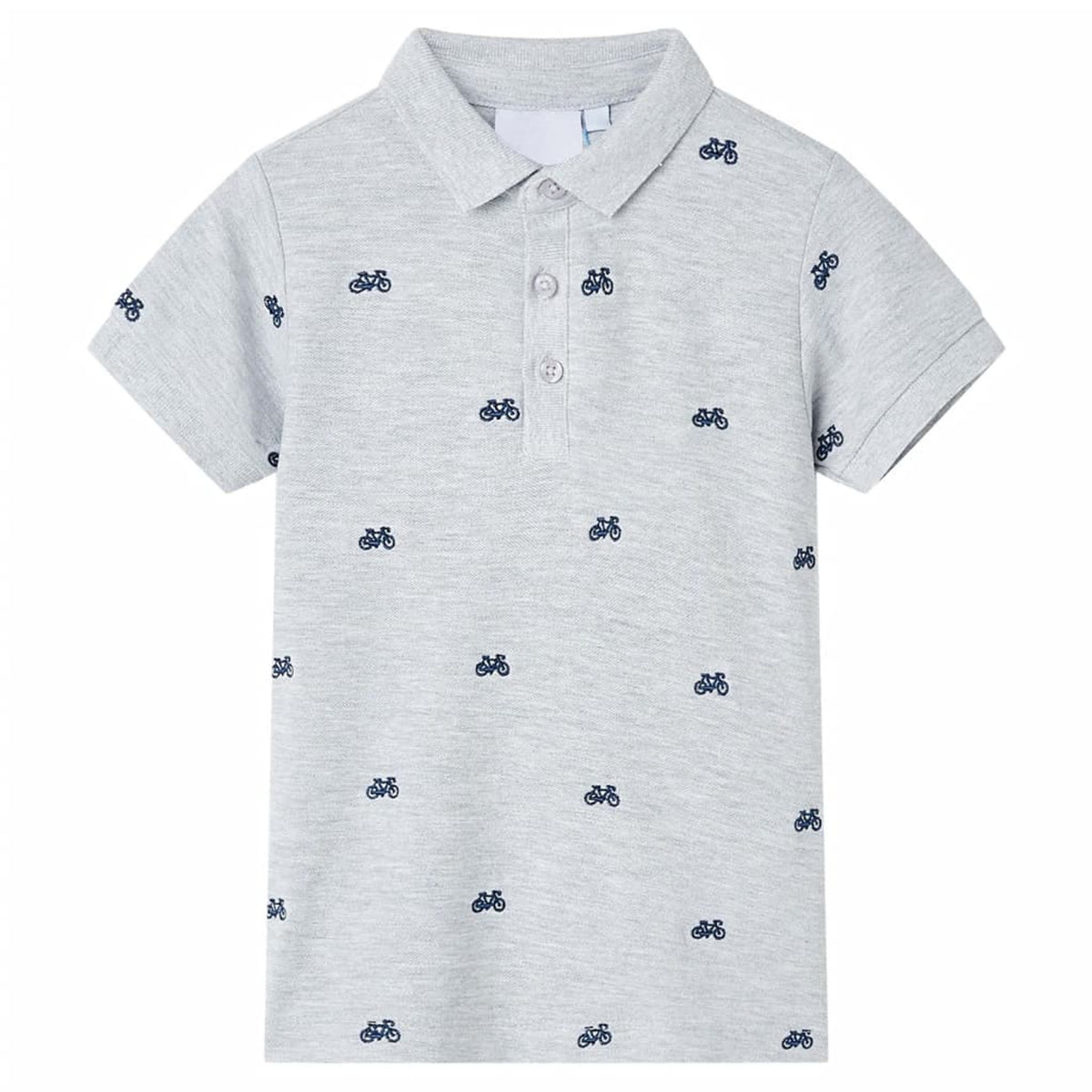 Kids'Polo Shirt Melange Cotton Grey Melange 92 Kids Clothing Children's Wear