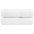 Towel Cotton White 140 x 70 cm Bathroom Bath Linen Home Towels 2 pcs Variant 2