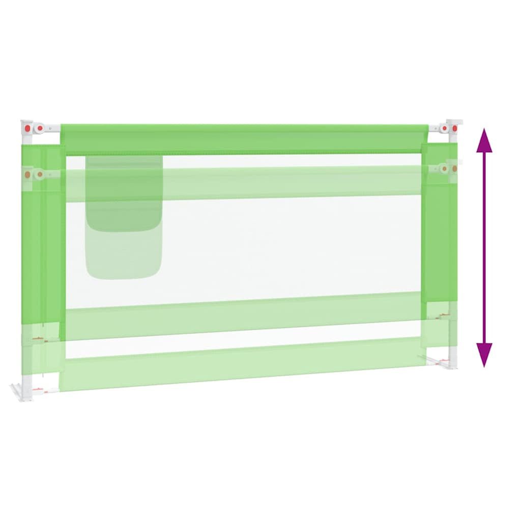 Toddler Safety Bed Rail Fabric (100% Polyester) Green 150 x 25 x 95 cm