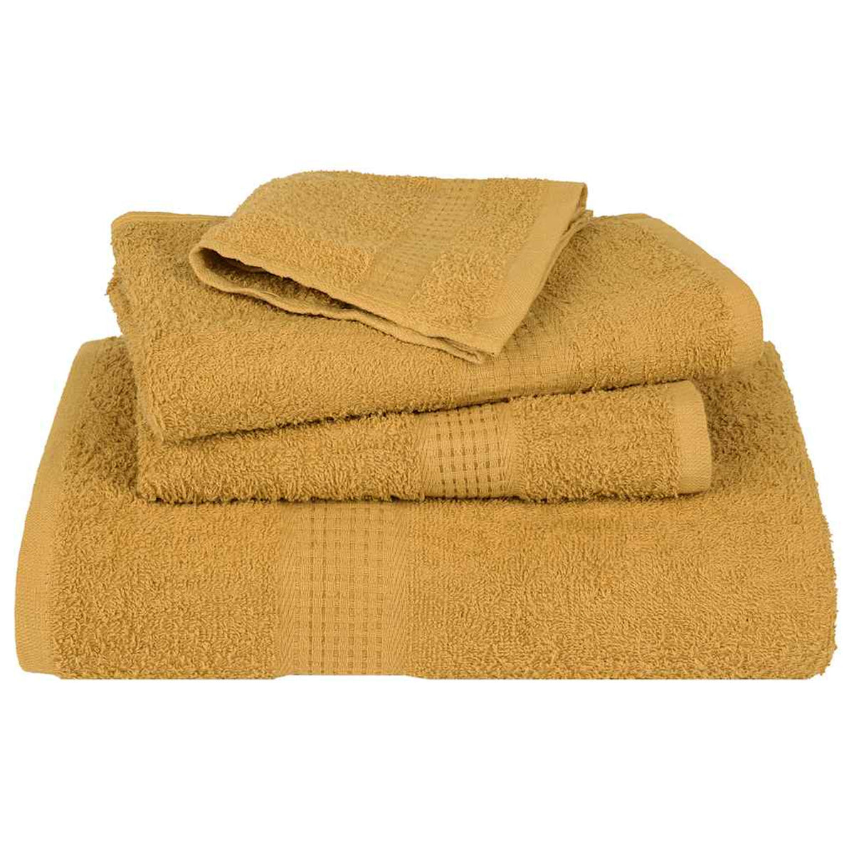 Towel Cotton Gold 50 x 100 cm Bathroom Bath Linen Home Bath Towels & Flannels