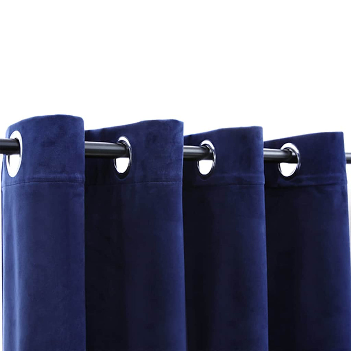 Blackout Curtain Velvet Dark Blue 140 x 225 cm Window Dressing Home