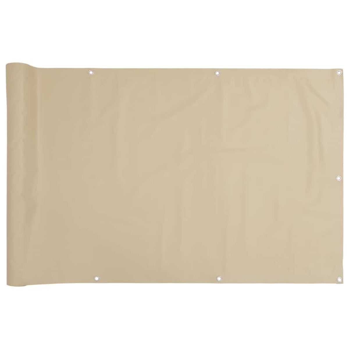 Balcony Screen Oxford Fabric Beige Waterproof UV Resistant 90 x 500 cm 90x500cm