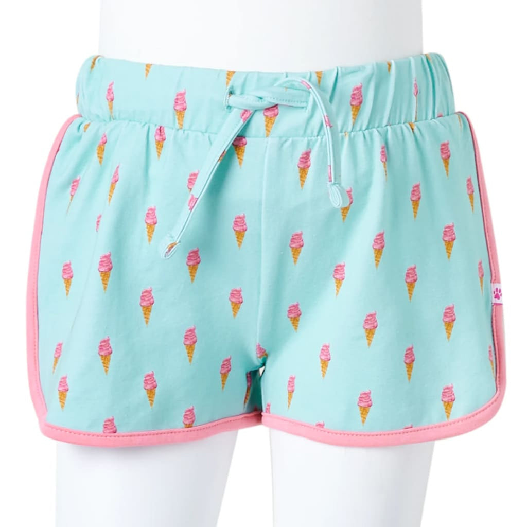 Shorts Cotton Light Mint 104 Kids' Bottoms Kids' Bottom Kids'Shorts Drawstring