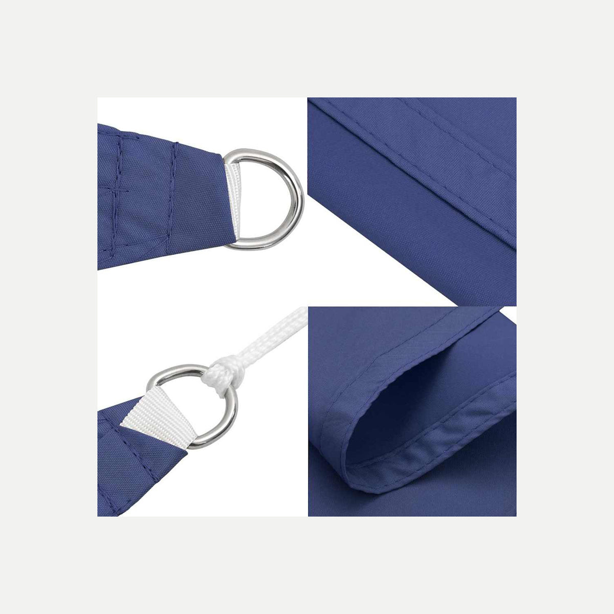 Sunshade Sail Oxford Fabric Blue Water Resistant UV Resistant 250 x 300 cm