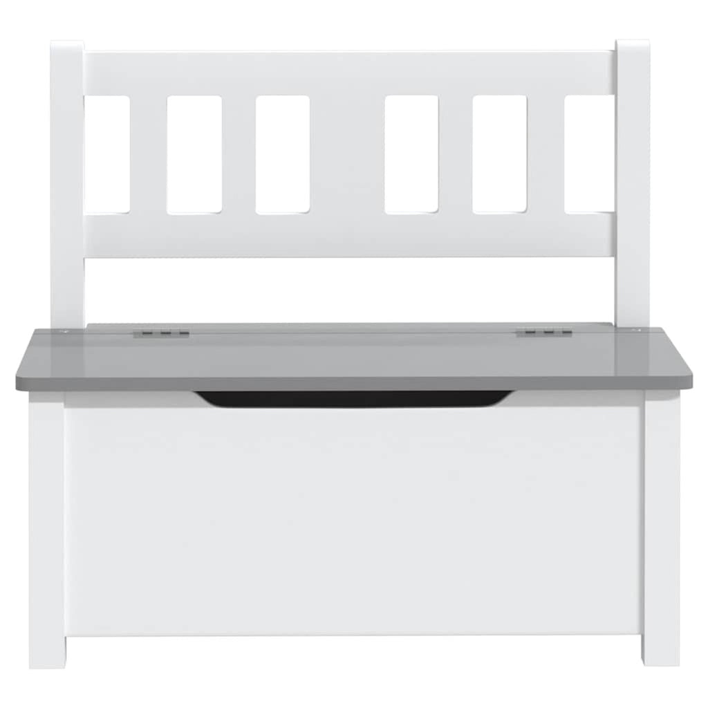 Bench Mdf White 60 x 30 x 55 cm Seating Garden Furniture Outdoor Baby Children