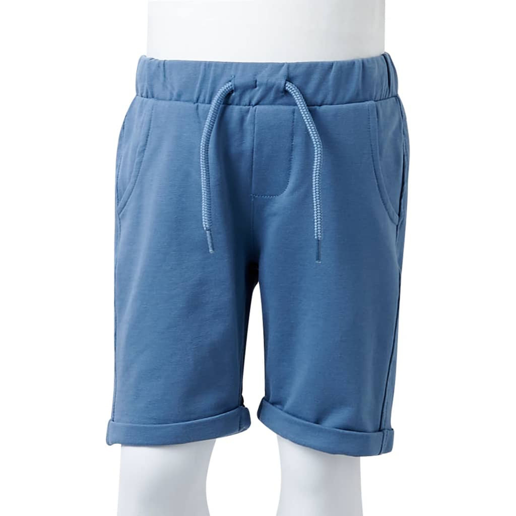 Shorts Cotton Dark Blue 140 Kids' Bottoms Kids' Bottom Kids'Shorts Drawstring