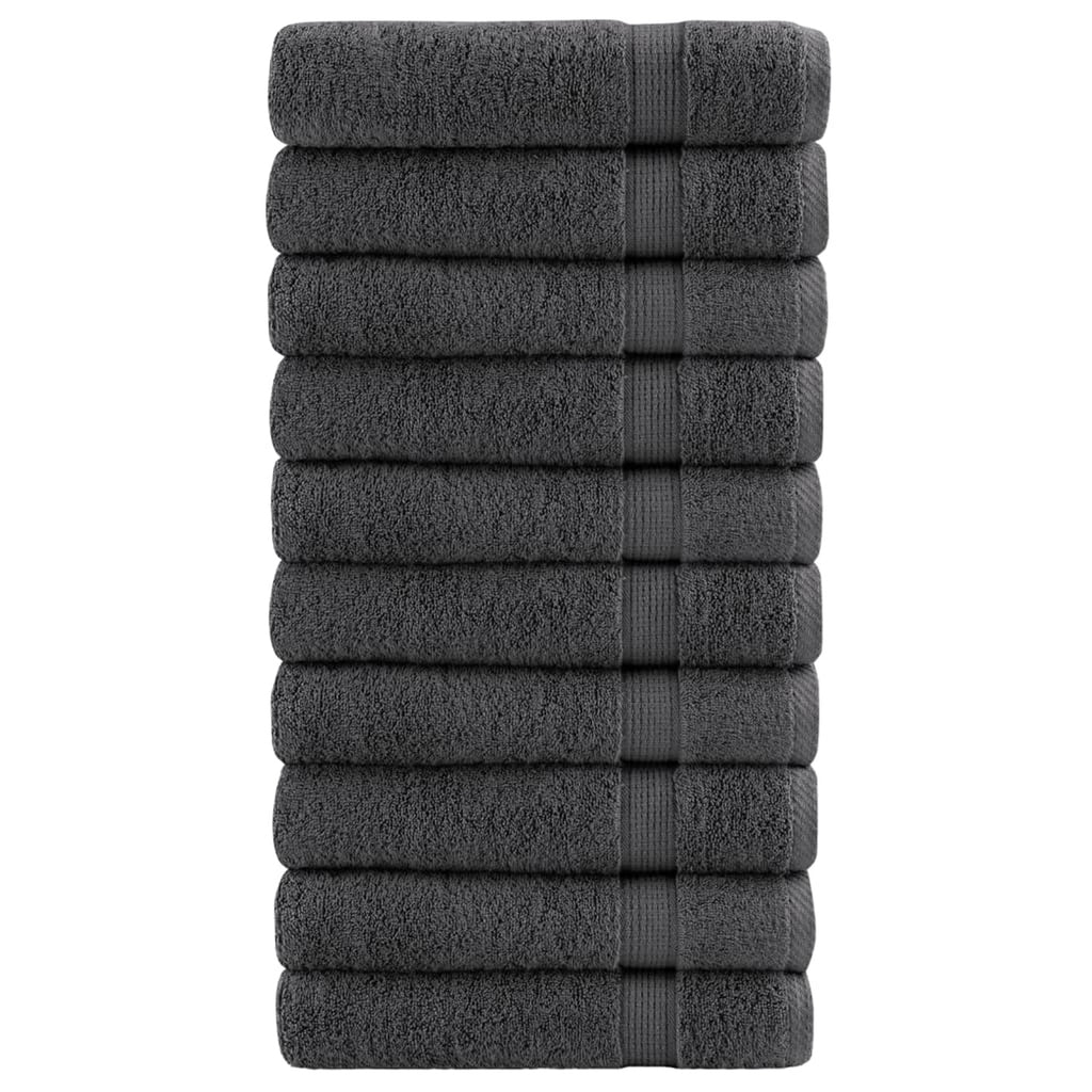 Towel Cotton Anthracite 140 x 70 cm Bathroom Bath Linen Home Towels Variant 2