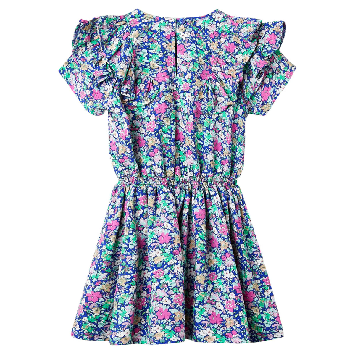 Dress Polyester Cobalt Blue 128 Kids' Dresses Kids' Dresse Kids'Dress Ruffle