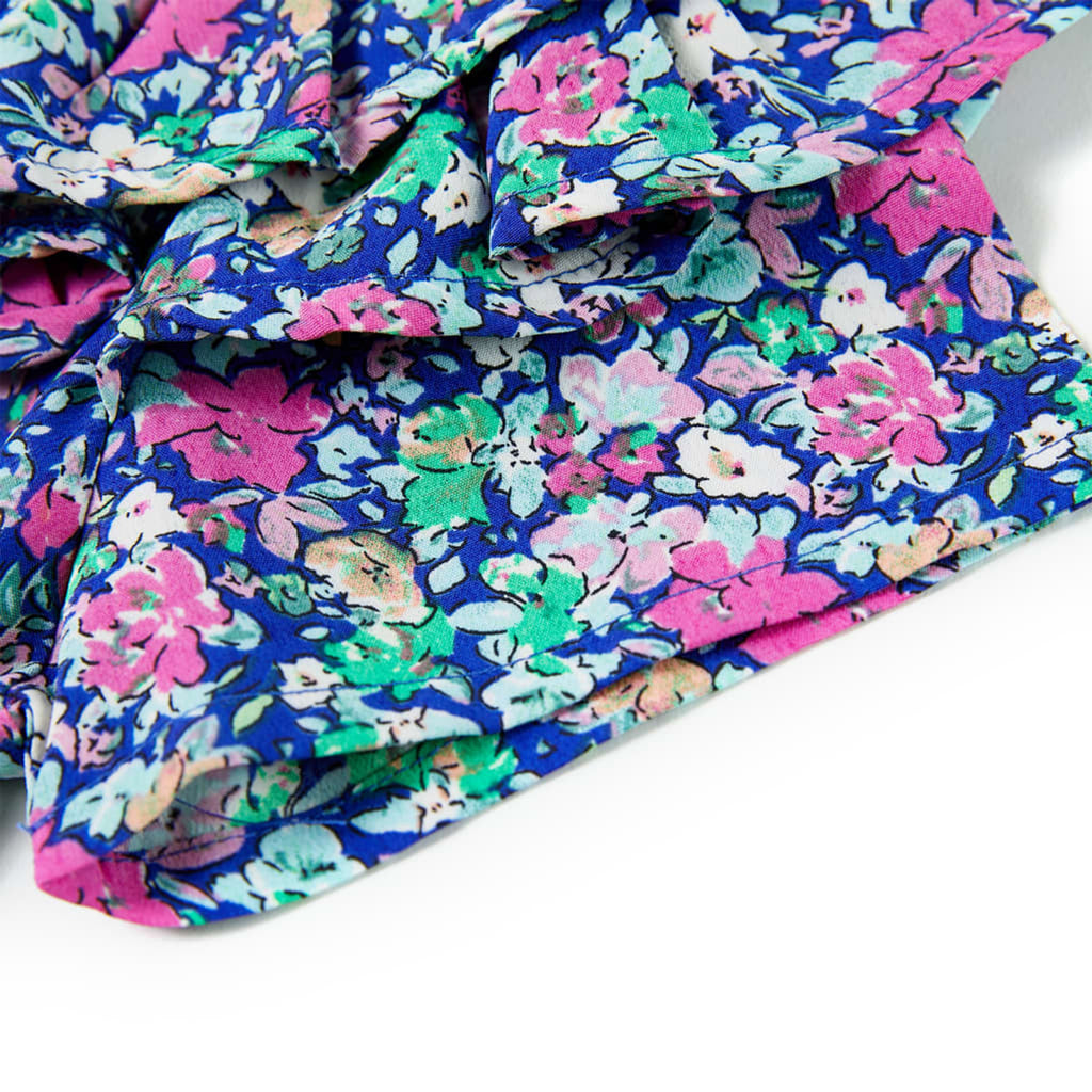 Dress Polyester Cobalt Blue 128 Kids' Dresses Kids' Dresse Kids'Dress Ruffle