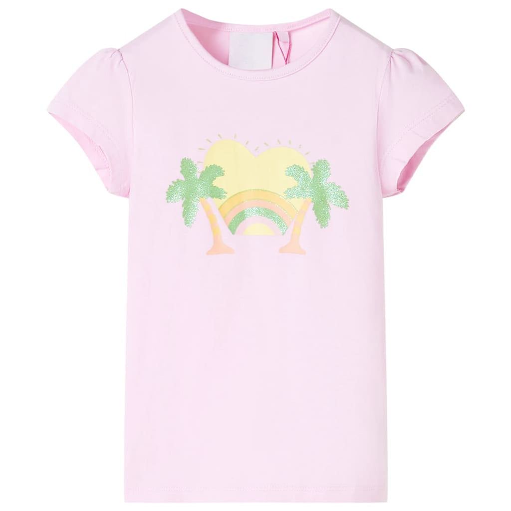Kids T-Shirt Cotton Light Pink 116 Children's Top Kids Clothing Kids Wear 116