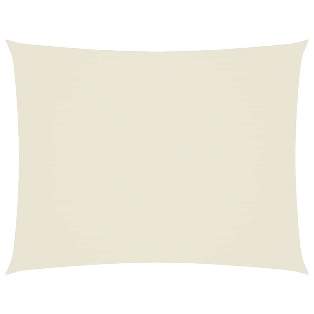Sunshade Sail Oxford Fabric Cream Water Resistant UV Resistant 350 x 450 cm