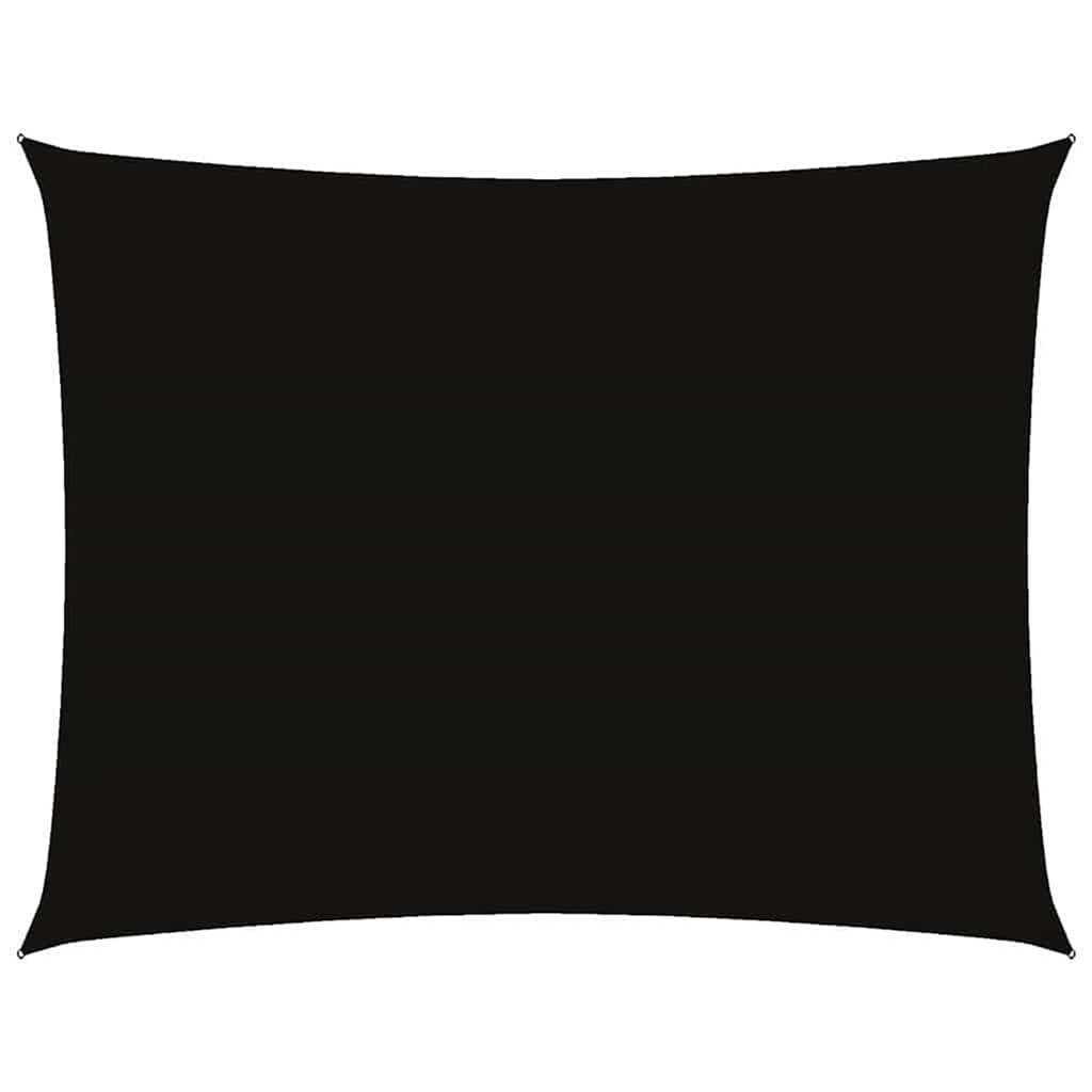 Sunshade Sail Oxford Fabric Black Water Resistant UV Resistant 400 x 500 cm