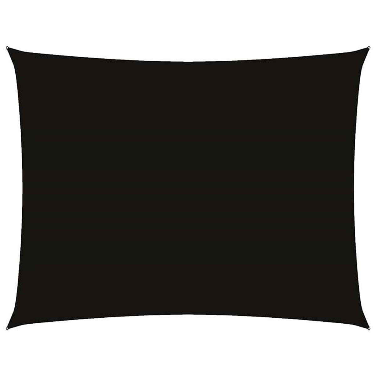 Sunshade Sail Oxford Fabric Black Water Resistant UV Resistant 400 x 500 cm
