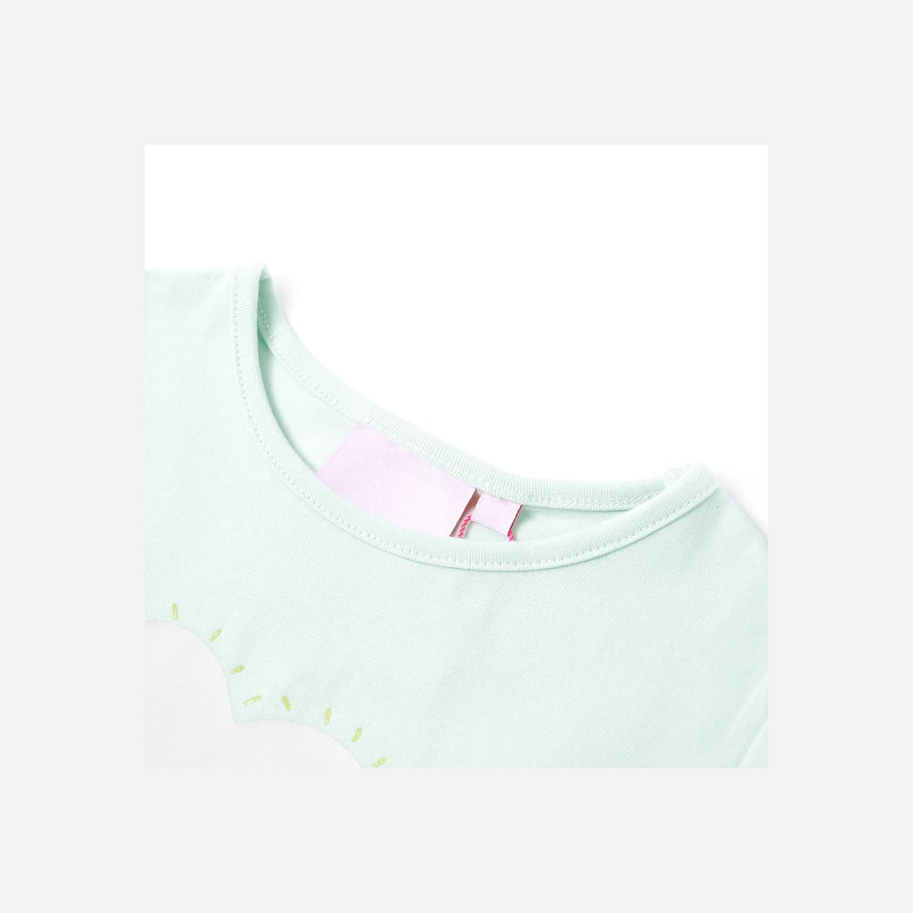 Kids T-Shirt Cotton Light Mint 116 Children's Top Kids Clothing Kids Wear 116