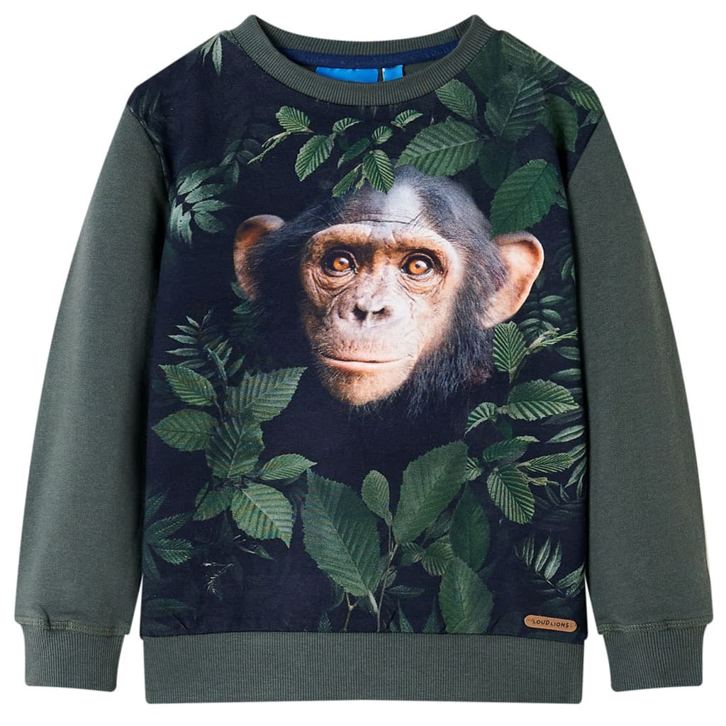 Sweatshirt Cotton Dark Khaki 116 Kids Clothing Children's Top Kids Wear 116