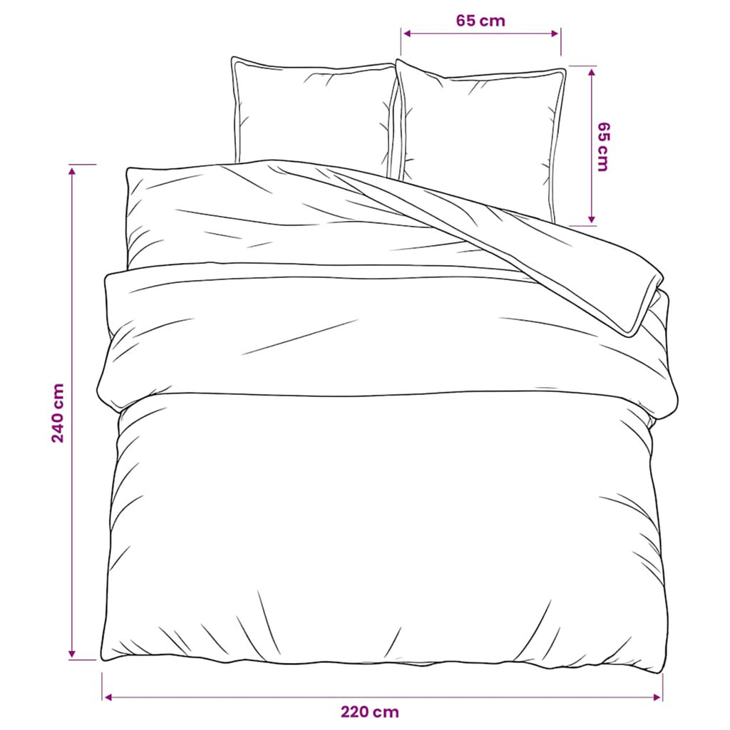 Duvet Cover Cotton White 240 x 220 cm Bedding Bed Linen Bedroom Variant 2