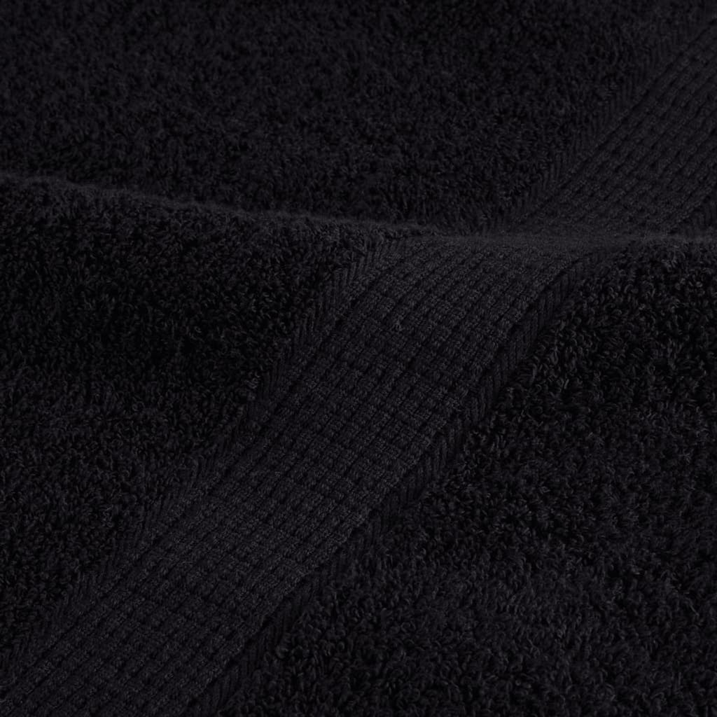 Towel Cotton Black 150 x 100 cm Bathroom Bath Linen Home Towels 10 Variant 2