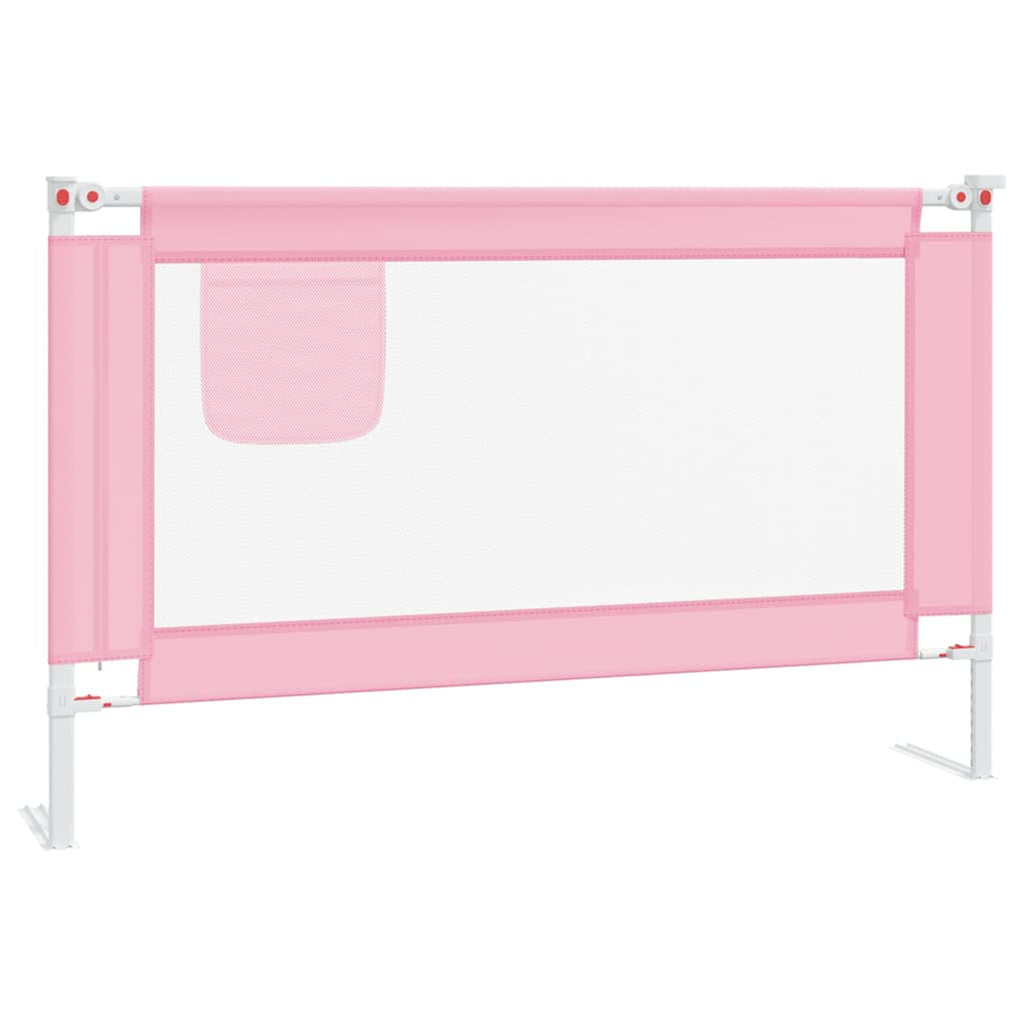Toddler Safety Bed Rail Fabric (100% Polyester) Pink 120 x 25 x 95 cm Bedguard