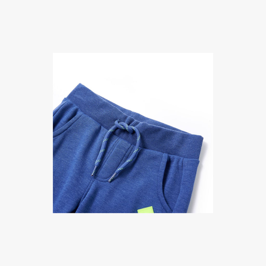 Kids'Sweatpants Melange Cotton Blue Melange 116 Kids' Bottoms Kids' Bottom 116