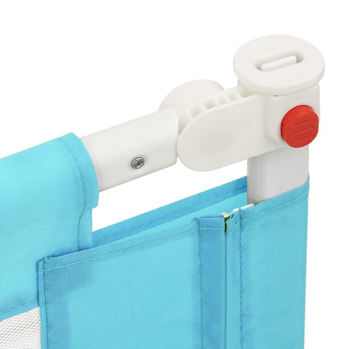 Toddler Safety Bed Rail Fabric (100% Polyester) Blue 180 x 25 x 95 cm Bedguard