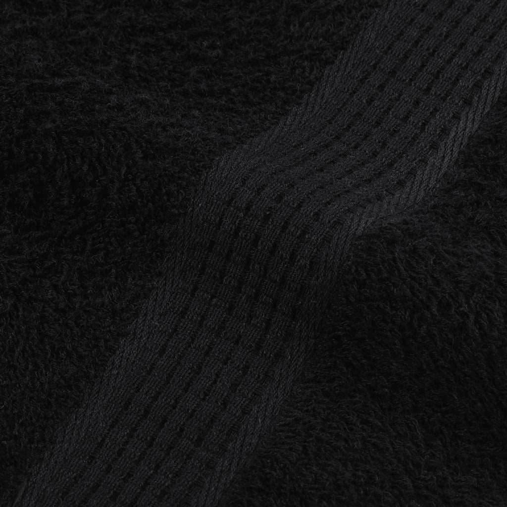 Towel Cotton Black 50 x 100 cm Bathroom Bath Linen Home Bath Towels & Flannels