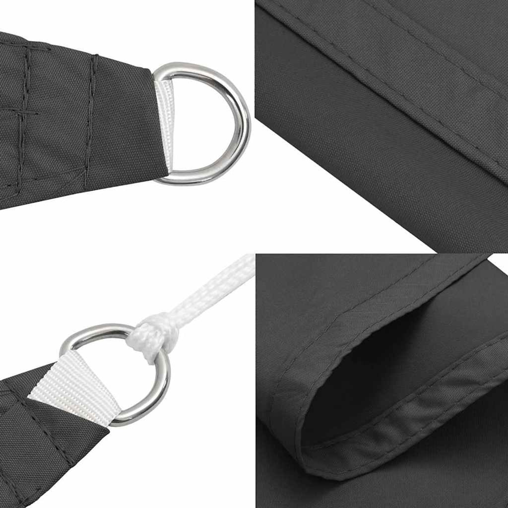 Sunshade Sail Oxford Fabric Anthracite Water Resistant UV Resistant Variant 9