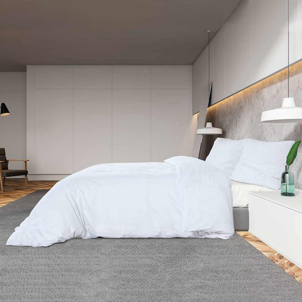 Duvet Cover Cotton White 220 x 155 cm Bedding Bed Linen Bedroom Quilt 220x155cm