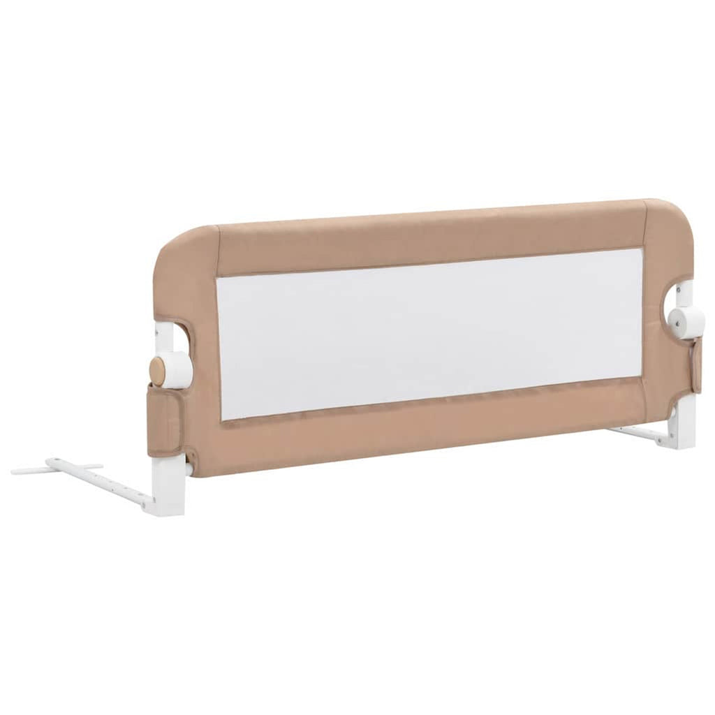 Toddler Safety Bed Rail Polyester Taupe 102 x 40.5 x 42 cm Child Bed Guard