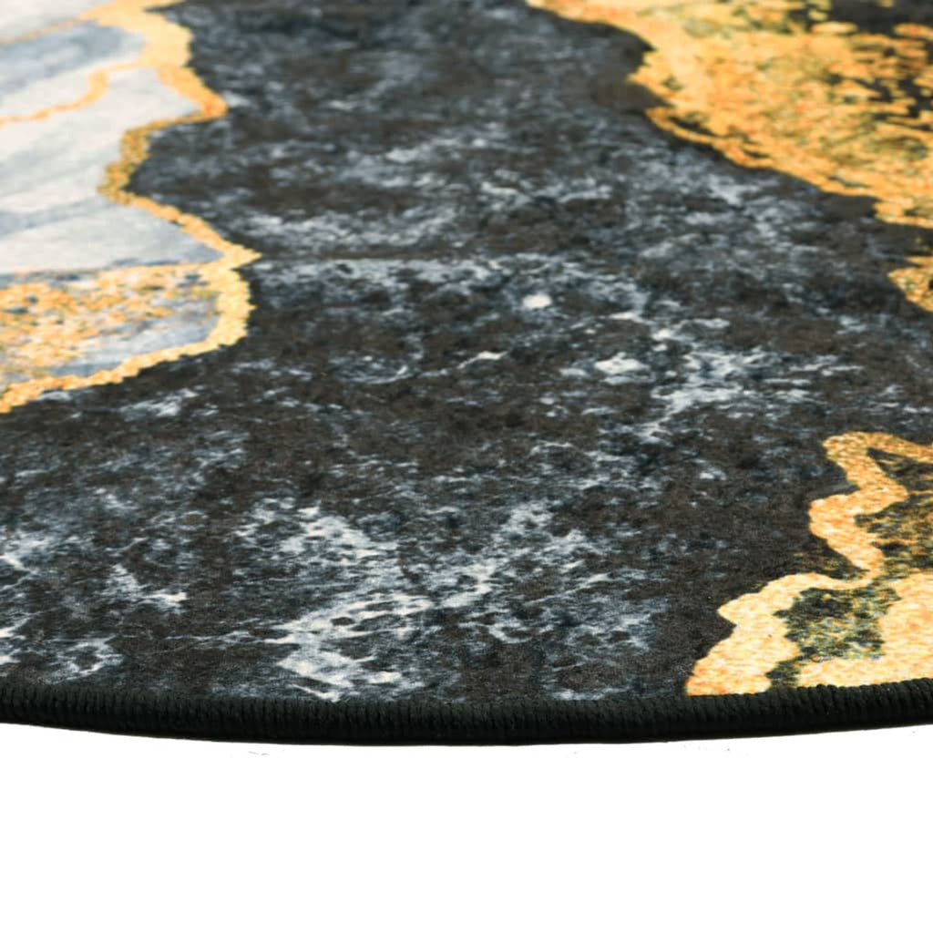 Rug Polyester Multicolour 120 x 120 x 0.4 cm Floor Mat Home Decor Variant 2