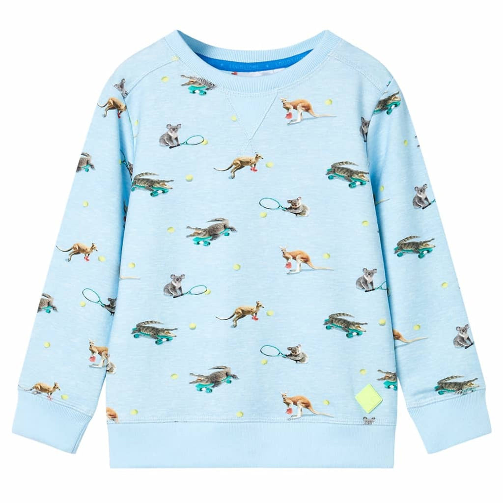 Sweatshirt Cotton Light Blue Melange 104 Kids Clothing Children's Top Kids