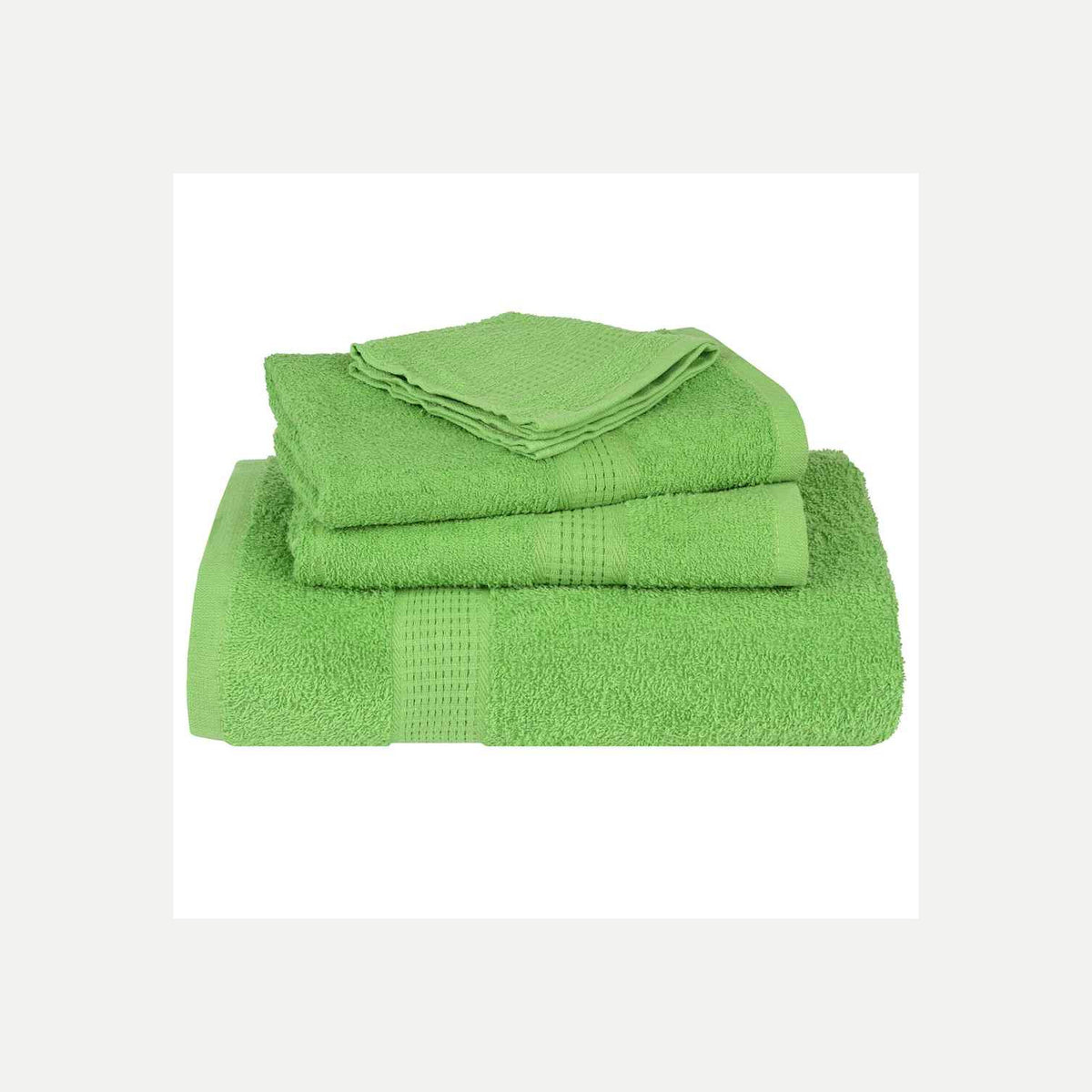 Towel Cotton Apple Green 150 x 100 cm Bathroom Bath Linen Home Towels 2 pcs