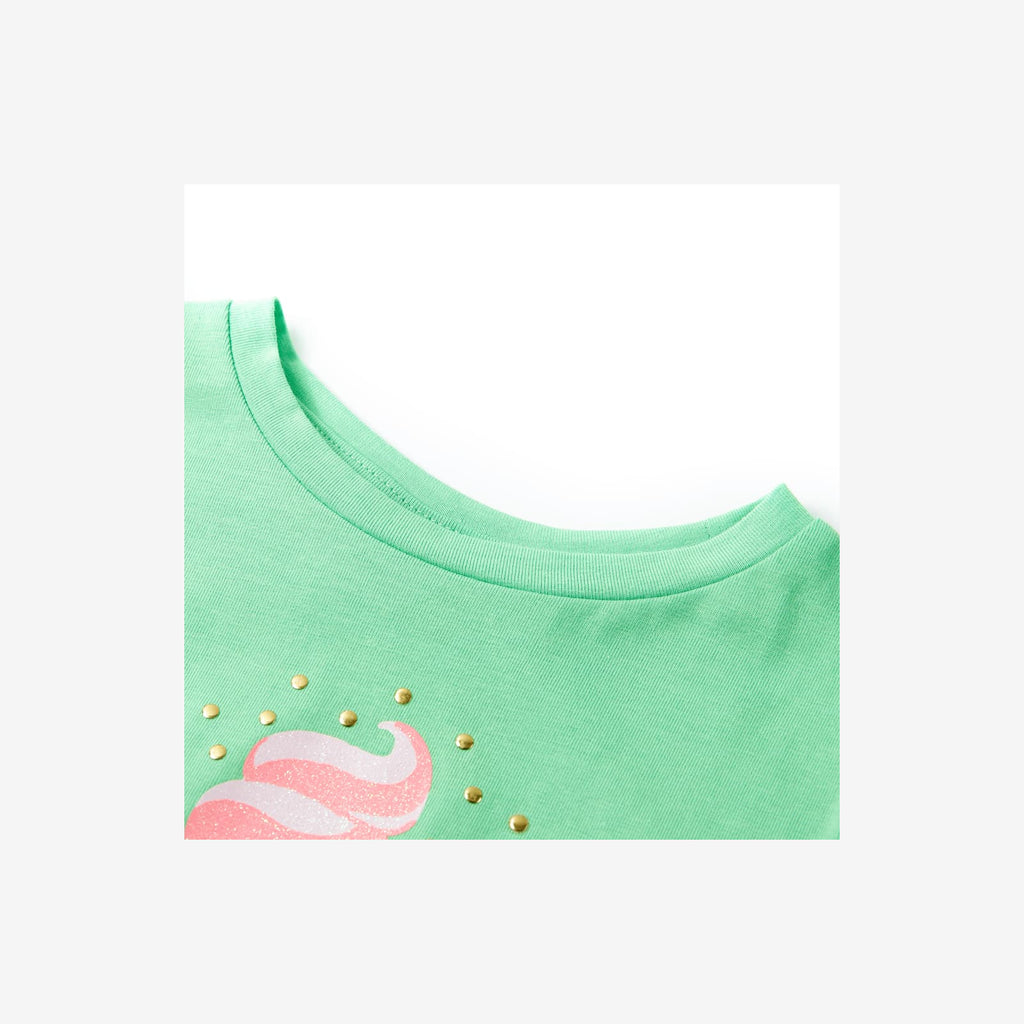 Kids T-Shirt Cotton Light Green 116 Children's Top Kids Clothing Variant 2