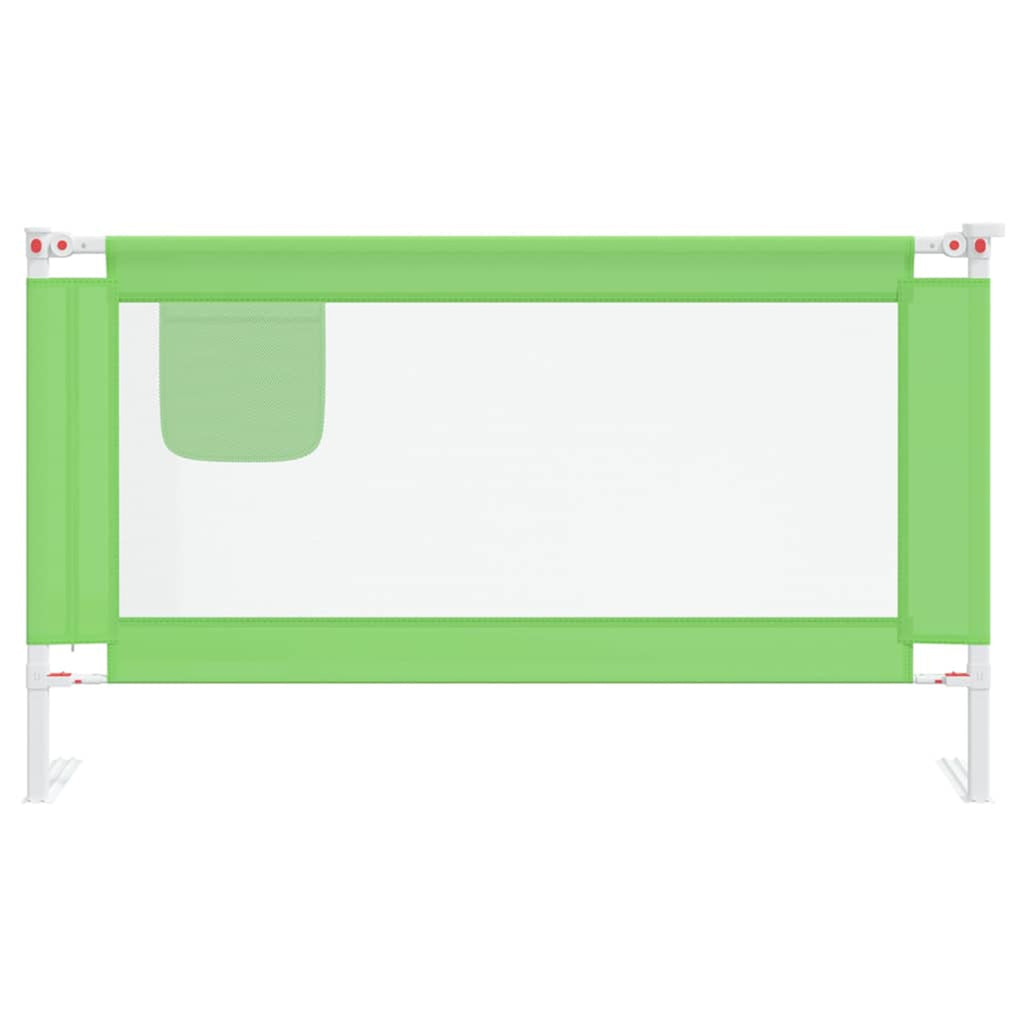 Toddler Safety Bed Rail Fabric (100% Polyester) Green 140 x 25 x 95 cm