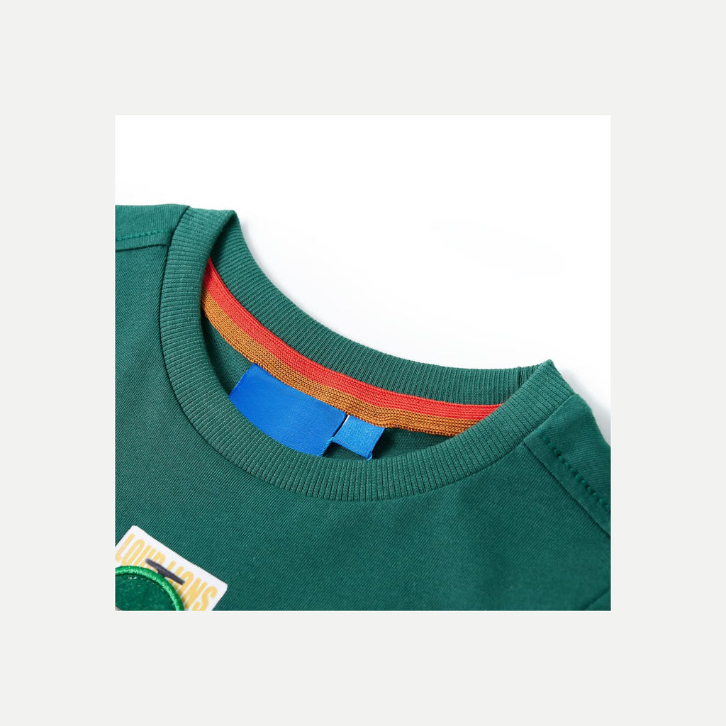 Kids T-Shirt Cotton Green 128 Children's Top Kids Clothing Kids Wear Variant 5