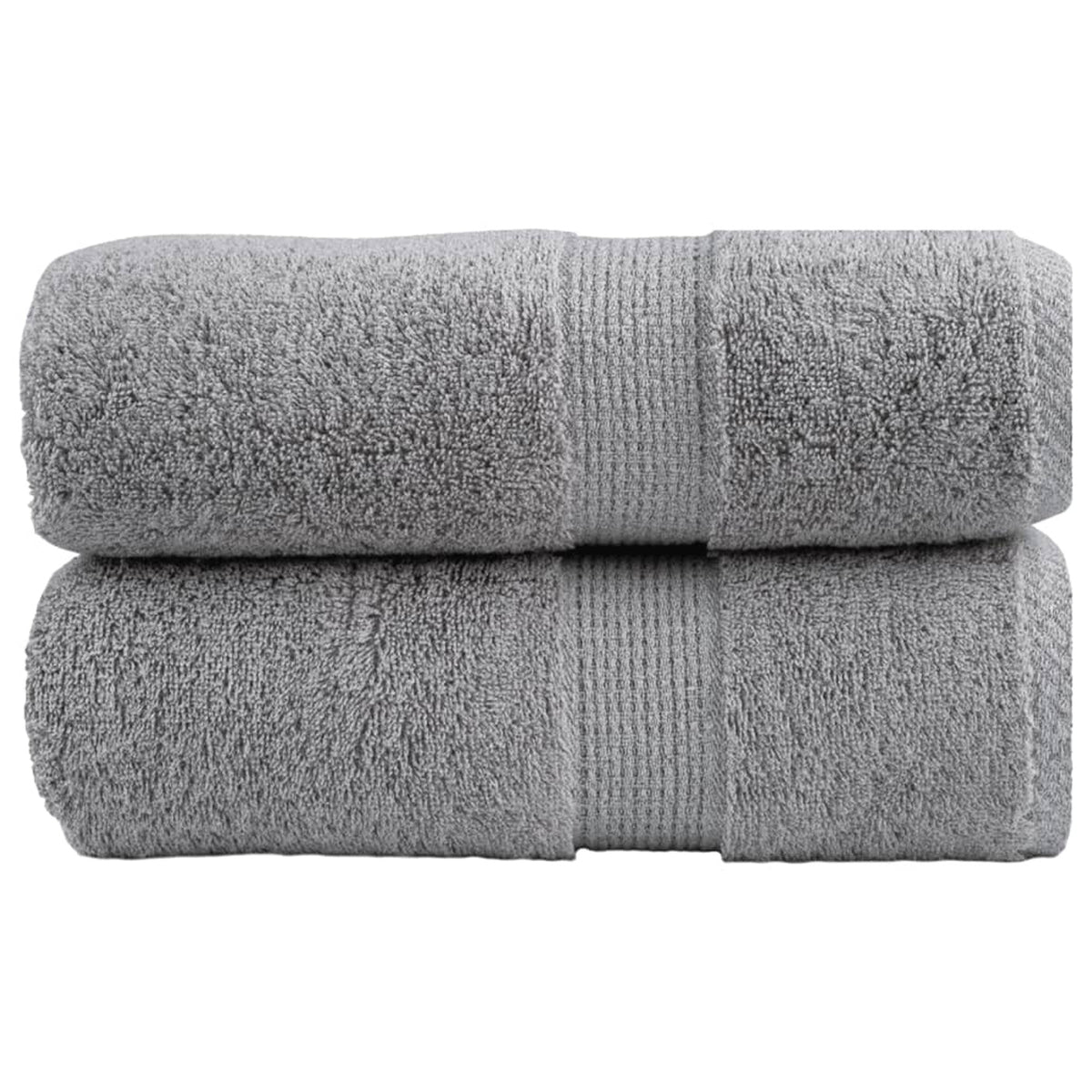 Towel Cotton Grey 50 x 30 cm Bathroom Bath Linen Home Towels 2 pcs Variant 2